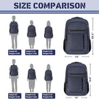Travel Backpack, 40L Business Laptop Backpack with 17.3 Inch Laptop Compartment, Lightweight Daypack for Flight, Durable Water Resistant Bookbag, Hiking, Work Backpack for men, Blue