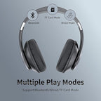 Headphones Wireless Bluetooth with Mic, Wireless Headphones Over Ear with Hi-Fi Audio Deep Bass,3.5MM Cable,Soft-Earpads (NO ANC)