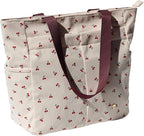 ESVAN Original Floral Tote Bag Large Shoulder Bag with Multi Pockets for Gym Travel Beach Daily Bags