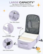 coofay Travel Backpack Carry On Flight Aapproved Personal Item Travel Bag Mochila De Viaje Travel Backpack For Men Spirit Airlines Personal Item Bag 18x14x8 Carry On Backpack For Airplanes Purple