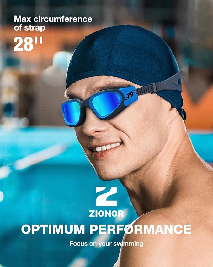 ZIONOR Swim Goggles, Upgraded G1 Polarized Swimming Goggles Anti-Fog for Adult Men Women