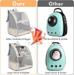 Cat Backpack Carrier, Large Pet Carrier Backpack with Kitten Wand Feather Toy for Medium Small Dog Cat Puppy Kitty Bunny up to 15lbs, Ventilated Mesh Kitten Bookbag for Travel Walking Outdoor (Beige)