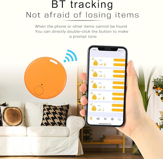 Konohan 5 Packs Smart Item Finder Portable Tracker GPS Tracking Mobile Anti Loss Smart Device Key Finder Tag Locator with Sound for Bags Wallets Backpacks Pets Keys Luggage(Fresh)