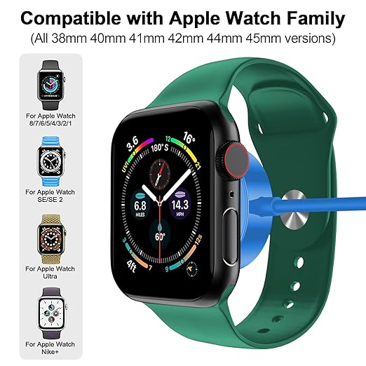 𝟐𝟎𝟐𝟔 𝐔𝐩𝐠𝐫𝐚𝐝𝐞𝐝 for Apple Watch Charger Magnetic Fast Charging Cable [Portable] Magnetic Wireless Charging Compatible with iWatch Series Ultra/10/9/8/7/6/SE/5/4/3/2-[3.3FT] Blue