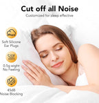 Ear Plugs for Sleeping Noise Cancelling -45dB, Soft and Reusable Silicone Hearing Protection Earplugs with 8 Eartips and Carrying Case, for Sleeping, Concert, Working, Studying, Traveling