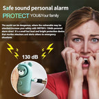 Personal Alarm Keychain 130dB 2 Pack, Multi-Function with LED Light, Safety Loud Self Defense for Women Girl Kids Elderly, Portable Security Cute Safe Sound Siren (Green+Pink)