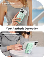 Magnetic Portable Charger for iPhone and Apple Watch, 10000mAh Wireless Power Bank PD 20W USB-C Fast Charging Battery Pack with Stand for iPhone 17/16/15/14/13/12 Pro Max、Air、iWatch 11-1/SE/Ultra 3-1