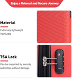Tripcomp 4-Piece Hardside Luggage Set with TSA Lock, Lightweight ABS Suitcases With Spinner Wheel Scratch Resistant, 16/20/24/28 inch, Vibrant Red