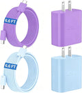 45W Super Fast Charger USB C Android Phone Type C Charger Fast Charging Block with 6.6FT Cord for Samsung Galaxy S26/S26 Ultra/S26+/S25 Ultra/S25/S24 Ultra/S23 Ultra/S22/S21/S20/Note 10, Purple+Blue