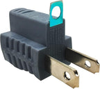 3 Prong to 2 Prong Adapter, Polarized Grounding Converter, 3-Prong Plug Adapter, ETL, Grey, 4 Pack