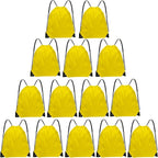 Grneric Drawstring Bags Bulk 14 Pcs Drawstring Backpack Bulk Cinch Bag Sackpack for Men Women Gym (Yellow)