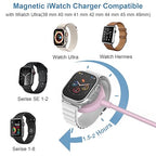Fast Charger for Apple Watch Charger, 3.2FT Fast Charging Cord with Wall Chargers Plug Block Compatible with Apples Watchs Series 10/9/8/7/SE/6/5/4/3/2/1（Pink）