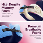 ComfyNap® Versatile Travel Neck Pillow for Airplane [Patented], 9 Positions in 3 Techniques, Plane Pillow with Pure Memory Foam, Travel Pillow with HeadRest Flight Sleep, Travel Essential - Zeus