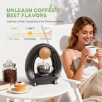 Single-Serve Coffee Maker, 2 in 1 One Cup Coffee Machine Compatible with K-Cup Pod & Coffee Grounds/Tea with One Button Operation,Fast Brew in 1 minute,Compact For Home, Office, RV and Dorm (Black)