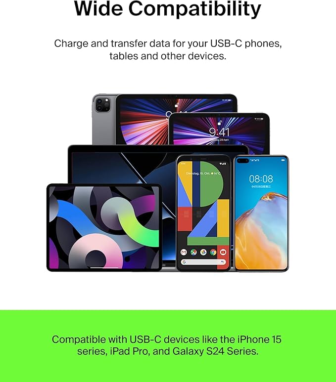 Belkin USB A to USB C Cable 2-Pack, 3.3ft, 15W - Type C Charger, iPhone Charger Cord for iPhone 16 & 15, Galaxy S25, Pixel 9, iPad Pro, Airpods Pro, Switch, CarPlay & More - White