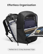 tomtoc Laptop Backpack 32L, Large Business Work Bag Fits 15.6-16 Inch Laptop, Water-Resistant Durable Computer Travel Backpack for Business Trip, Weekend Getaway