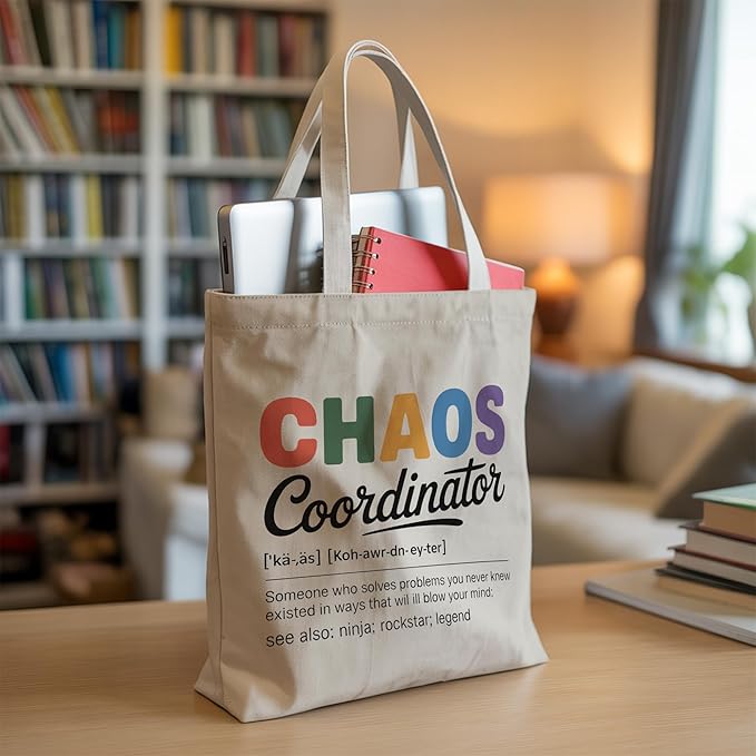 Aesthetic Canvas Tote Bag, Cute Reusable Bags for Women with Inner Pocket