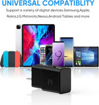 Adaptive Fast Charging Block USB Wall Charger Adapter Fits Samsung Galaxy S25/S24/S23/S22/S22 Ultra/S21/S20/S10/S9/S8/S7/Edge/Note 10 Quick Charge (Black, 4 Pack)