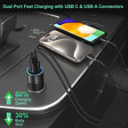 USB C Car Charger 5 Pack, Bangfun 36W Dual 12V USB C & USB A Car Charger Adapter QC+PD 3.0 Fast Charging Cigarette Lighter for iPhone 15 14 13 12 11 Pro Max,Samsung S24 S23 S22,Google Pixel, Android