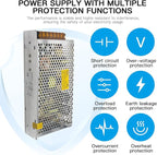 MK-SMPS-S120-12 MAKERELE DC 120W Switching Power Supply Converter, AC 110V-220V to DC 12V Universal Regulated Switching, Transformer Driver Adapter 10A for Strip 3D Printer CCTV Camera Motor Pump