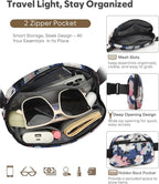 Pritent Fanny Packs for Women Cross Body Bag Waterproof Belt Bag with Adjustable Strap and Zipper Back Pocket Small Crossbody Bags Fashion Waist Packs for Workout Travelling(Watercolor Print)
