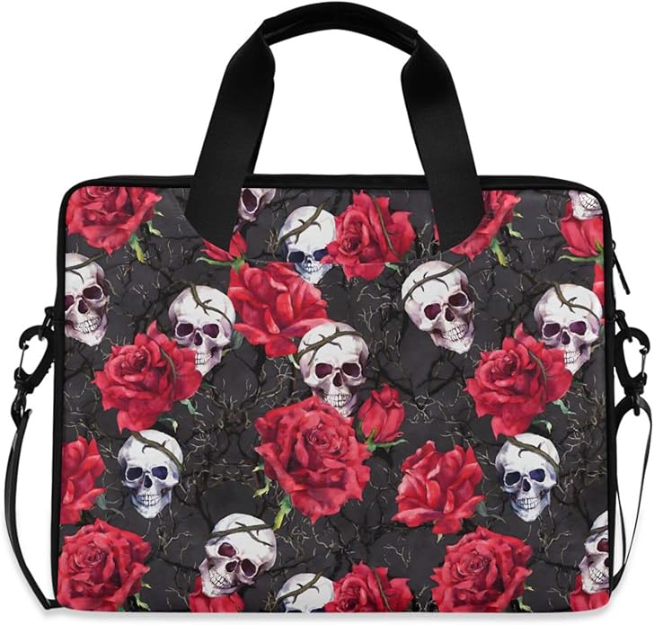 MNSRUU Laptop Bag for 15.6 inch Black Gothic Bats