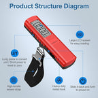 Battery-Free Digital Luggage Scale, 110lbs/50kg Portable Handheld Hanging Scale for Luggages, Suitcases, Backpacks & Bags, Easy Weighing for Travel, No Need Batteries (Red)
