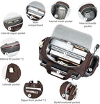 Hanke Small Travel Duffel Bag, Under Seat Carry On Personal Item Bag with 11 Pockets, Lightweight Water Resistant Foldable Weekender Bag with Trolley Sleeve for Travel Gym Daily Use（Coffee）