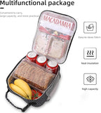 Lovoeo Lunch box Lunch bag for men women Insulated Lunchbox Lunch bags for Work Picnic Travel (Black polka dot)