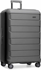 Traveler's Choice Pagosa Hardshell Expandable Luggage with Spinner Wheels, Gray, 30-Inch Large