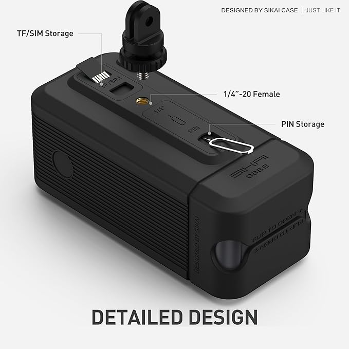 Silicone Case for Anker Prime Power Bank 20,000mAh 200W 1/4-inch nut Hole, TF/SM Card Storage Reserved Only Compatible with Anker 200W Prime Power Bank Protective Cover Dustproof Soft (Black)