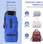 Compact Travel Umbrella with Case - Mini Umbrella for Purse, Small Lightweight &Tiny Design Perfect for Parasol Outdoor Sun&Rain Umbrellas