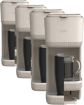 BELLA Single Serve Coffee Maker,K-Cup & Coffee Ground Compatible with Removable,Adjustable Drip Tray,Auto Shutoff & Reusable Dishwasher Safe Accessories,Brews 6oz to 14oz,1000 Watt,Oatmilk(Pack of 4)