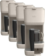 BELLA Single Serve Coffee Maker,K-Cup & Coffee Ground Compatible with Removable,Adjustable Drip Tray,Auto Shutoff & Reusable Dishwasher Safe Accessories,Brews 6oz to 14oz,1000 Watt,Oatmilk(Pack of 4)