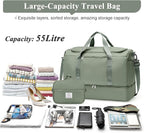 Extra Large Travel Duffle Bag,Carry on Overnight Weekend with with Shoes Compartment & Toiletry Bag,Weekender Bags for Women for Travel Business Trips Sport Hospital