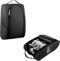 Portable Oxford Golf Shoes Bag, Sports Shoe Bag with Ventilation, Waterproof Travel Shoes Bag, Shoes Storage Organizer with Zipper Closuren for Outdoor, Sports, Golf, Travel, Gem (Black2)