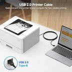 Cable Matters Short USB Printer Cable - 3ft, USB A to B Cable, Compatible with Printer, External Hard Drive, Audio Interface, Scanner, MIDI Controller, MIDI Keyboard, Black
