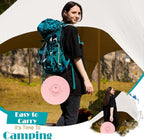 Spisces Upgraded Collapsible Stool with Cushion, 1000 lbs Capacity & 19.7-in High, Wider & Taller Heavy Duty Portable Telescoping Foldable Seat for Adults Camping, Travel, Music Festivals, Outdoors