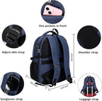 SHRRADOO Anti Theft Laptop Backpack Travel Backpacks with Combination Lock for Women Men College Backpack Computer Bag Fits 17 Inch Laptop,Royal Blue
