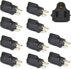 Ceptics Switzerland sev 1011 Travel Power Plug Adapter Accepts NEMA 5-15R - ETL Certified - Industrial Grade (IG-11A-10PK)
