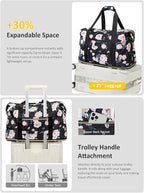 Expandable Travel Duffle Bags Weekender Overnight Bags for Women Men Hospital Bag for Women Labor Delivery with Toiletry Bag Waterproof