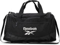 Reebok Duffle Bag - Lightweight Unisex Carry On Gym Bag - Travel and Sports Duffel Bags for Men and Women, Cade - Black/White