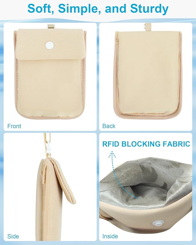 RFID-Blocking Travel Bra Wallet, Hidden Money Pouch with Adjustable Elastic Strap, Ideal Secret Pocket Protect Your Credit Cards Cash Valuables