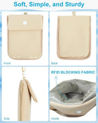 RFID-Blocking Travel Bra Wallet, Hidden Money Pouch with Adjustable Elastic Strap, Ideal Secret Pocket Protect Your Credit Cards Cash Valuables