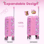 Rosamo Kid’s Luggage Set 6 Piece Suitcase Set 16’’ Hardside Luggage with Spinner Wheels Girls Boys Carry on Luggage Travel Rolling Luggage Airline Approved