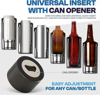 Frost Buddy Universal Can Cooler - Fits all - Stainless Steel Can Cooler for 12 oz & 16 oz Regular or Slim Cans & Bottles - Stainless Steel (Buttercream)