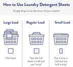 The Clean People Laundry Detergent Sheets - Laundry Soap - Ultra Concentrated, Recyclable Packaging, Stain Fighting - Peppermint, 96 Pack