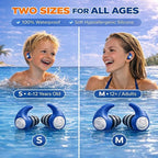 Waterproof Swimming Ear Plugs for Kids - 3 Pairs of Reusable Soft Silicone Swim Earplugs,Ear Protection for Children (4-12 Years Old) - Ideal for Surfing, Diving, Pool, Showering, and Water Sports