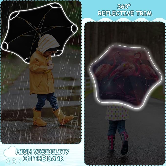 ALAZA Kids Umbrella Stick Umbrellas Cute Umbrella for Boys Girls Toddler UV/Sun Rain Windproof