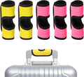 uxcell 5 Pcs Luggage Handle Wrap, Hollow Neoprene Handbag Grip Cover Protector Luggage Identifiers Suitcase Handle Wraps for Luggage Suitcase Travel Bags, Yellow, Pink